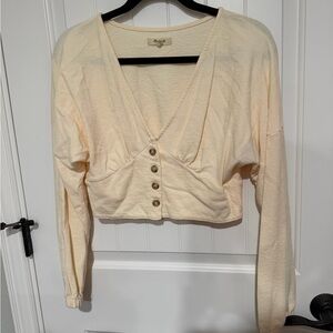 Madewell Cream Button-Front Top